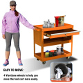 3 Tier Utility Rolling Tool Cart (Orange)